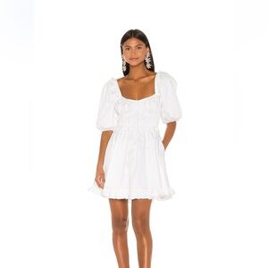Jackson Mini Dress in Ivory For Love and Lemons